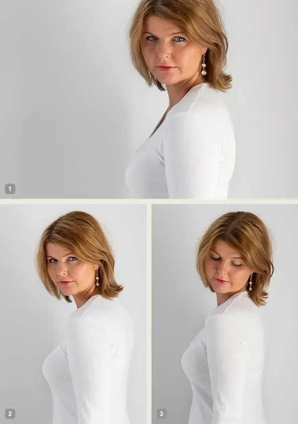  ژست عکس پرتره از پهلو